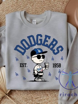 Los Angeles Dodgers 1958 Sweatshirt Tshirt Hoodie Tee Gift For La Dodgers Fan Sweater Dodger World Series Crewneck Peanuts Charlie Brown riracha 1 2