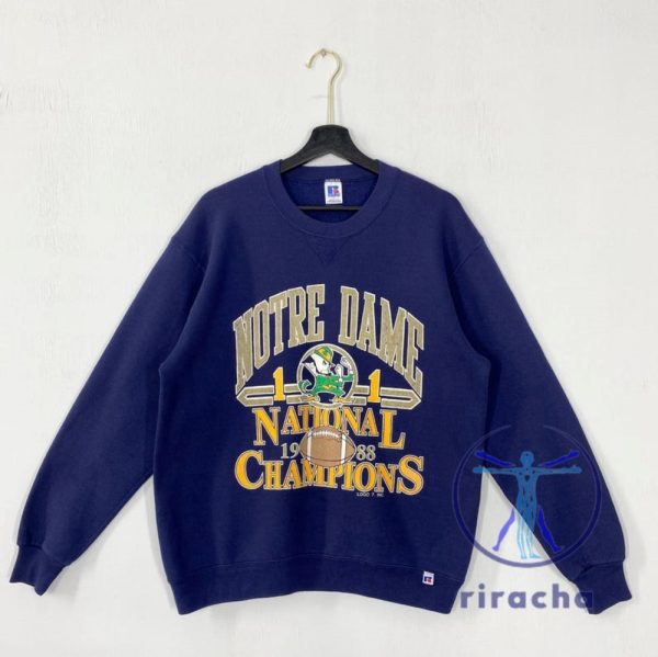 Vintage 90S University Notre Dame Fighting Irish Tshirt Hoodie Sweatshirt Crewneck Sweater Pullover Hoodies Tee Gift For Fan Unique riracha 1