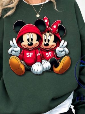 Disney Mickey Minnie San Francisco 49Ers Sweatshirt Tshirt Hoodie Tee Gift For Him Her Fan Niners Sf 49Er Game Day Sweater Pullover Unique riracha 1 1