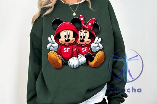 Disney Mickey Minnie San Francisco 49Ers Sweatshirt Tshirt Hoodie Tee Gift For Him Her Fan Niners Sf 49Er Game Day Sweater Pullover Unique riracha 1 1