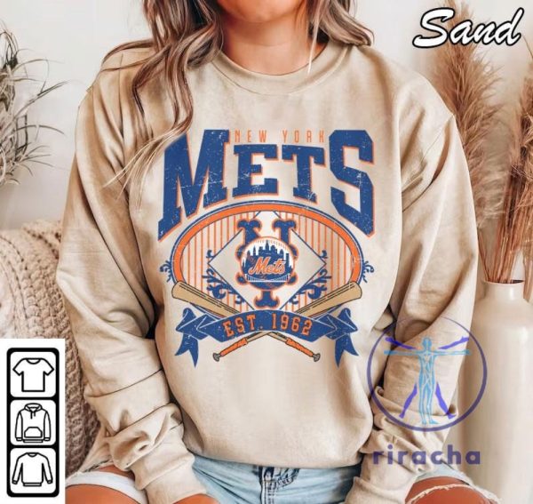 Vintage New York Mets Sweatshirt Tshirt Hoodie Tee Gift For Fan Ny Mets Baseball Jersey Est 1962 Sweater Retro Pullover Hoodies Unique riracha 1