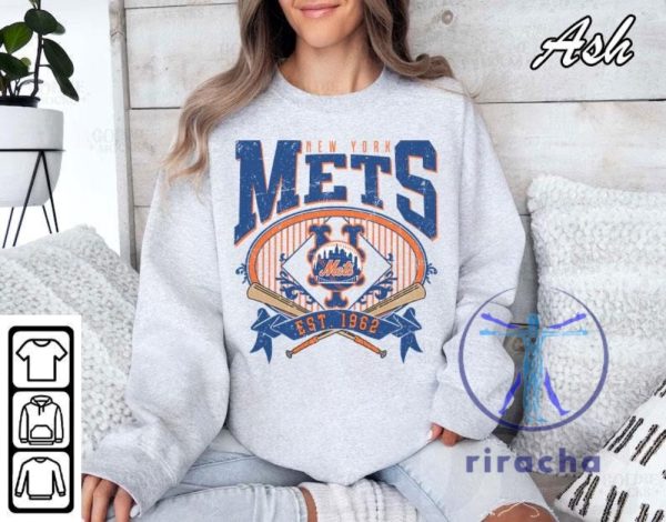 Vintage New York Mets Sweatshirt Tshirt Hoodie Tee Gift For Fan Ny Mets Baseball Jersey Est 1962 Sweater Retro Pullover Hoodies Unique riracha 1 1