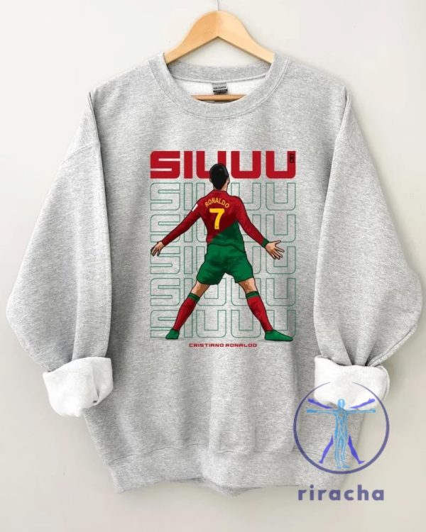 Cristiano Ronaldo Siuuu Sweatshirt Tshirt Hoodie Cr7 Portugal World Cup 2022 Crewneck Sweater Pullover Hoodies Unique riracha 1