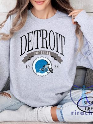 Vintage Detroit Lion Sweatshirt Crewneck Tshirt Hoodie Tee Gift For Fan Retro Game Day Sweater Vintage Pullover Hoodies Unique riracha 1 1