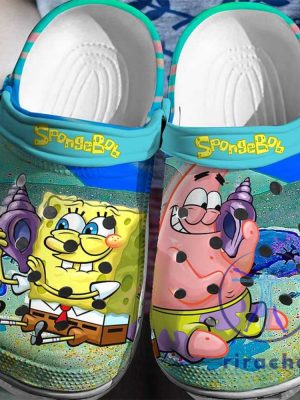 Spongebob Squarepants Crocs 3D Clogs Shoes Footwear Gifts For Mens Womens Unique riracha 1 1