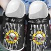 Guns N Roses Crocs Crocband Clog Shoes Footwear Gift For Men Women Unique riracha 1