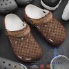 Louis Vuitton Damier Pattern Crocband Clog Shoes Crocs Footwear Gift For Mens Womens Unique riracha 1