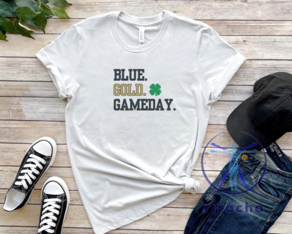 Blue Gold Gameday Notre Dame Fighting Irish Tshirt Hoodie Sweatshirt Tee Gift For Fan Nd Game Day Sweater Pullover Hoodies Unique riracha 1