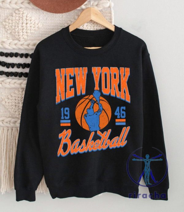 New York Basketball Graphic Shirts Hoodie Sweatshirt Retro 90S New York Knicks Sweater Tee Game Day Gift For Fan Unique riracha 1