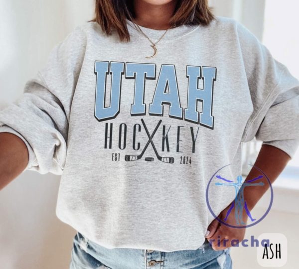 Vintage Utah Hockey Club Sweatshirt Tshirt Hoodies Tee Gift For Fan Mom Dad Ice Hockey Crewneck Salt Lake City Pullover Unique riracha 1