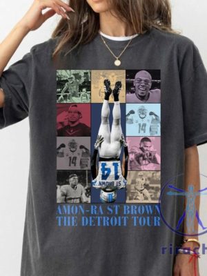 Amonra St Brown The Detroit Tour Vintage Shirts Hoodie Sweatshirt Funny Tee Gift For Fan Game Day Crewneck Retro riracha 1 1