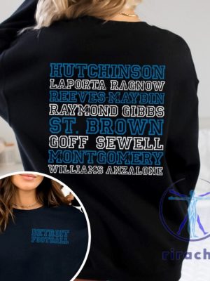 Detroit Lions Dan Campbell Players Tshirt Hoodie Sweatshirt Tee Gift For Fan Hutchinson Gibbs Montgomery Laporta St Brown Anzalone Rag Now Unique riracha 1 1