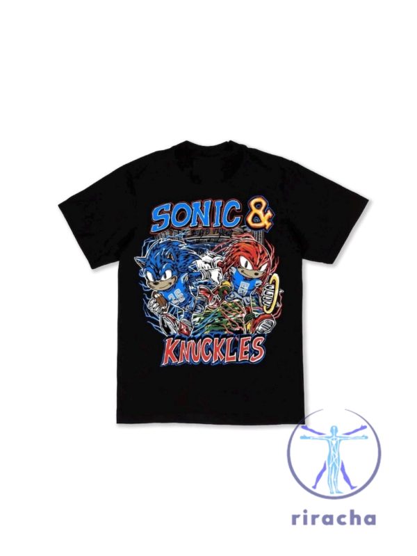 Sonic And Knuckles Lions Shirt Hoodie Sweatshirt Tee Gift For Detroit Football Fan Vintage Crewneck New riracha 1