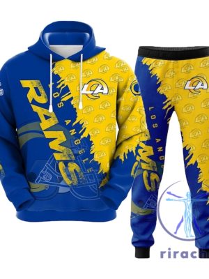 Los Angeles Rams 3D All Over Printed Tshirt Hoodie Sweatshirt Tee Gift For Fan Mens Womens Tracksuit Jogging New riracha 1 1