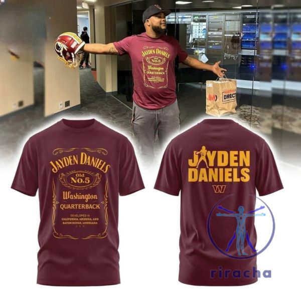 Washington Commanders Jayden Daniels 3D All Over Printed Tshirt Hoodie Sweatshirt Tee Gift For Fan Merch New riracha 1