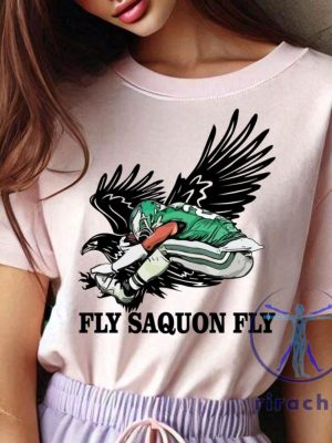 Fly Saquon Fly Philadelphia Eagles Tshirt Hoodie Sweatshirt Tee Gift For Fan Saquon Jump Fly Crewneck Pullover Unique riracha 1 1