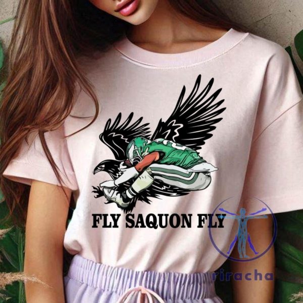 Fly Saquon Fly Philadelphia Eagles Tshirt Hoodie Sweatshirt Tee Gift For Fan Saquon Jump Fly Crewneck Pullover Unique riracha 1 1