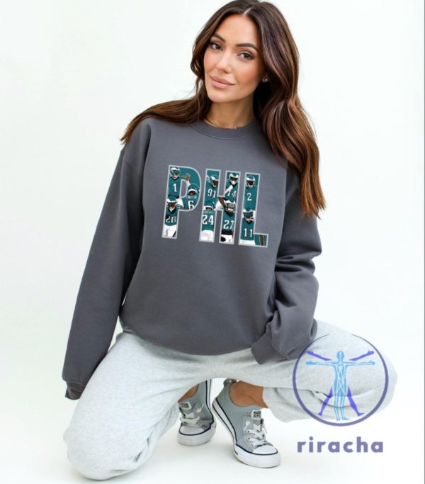 Phl Philadelphia Eagles Unisex Crewneck Sweatshirt Tshirt Hoodie Funny Tee Gift For Him Her Unique riracha 1