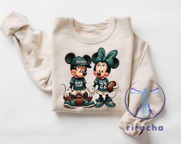 Bird Gang Mickey Minnie Philadelphia Eagles Tshirt Hoodie Sweatshirt Trendy Crewneck Pullover Unique riracha 1