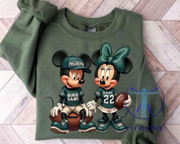 Bird Gang Mickey Minnie Philadelphia Eagles Tshirt Hoodie Sweatshirt Trendy Crewneck Pullover Unique riracha 1 1