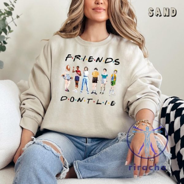 Friends Dont Lie Tshirt Hoodie Sweatshirt Hawkins High School Sweater Stranger Things Crewneck Unique riracha 1 1