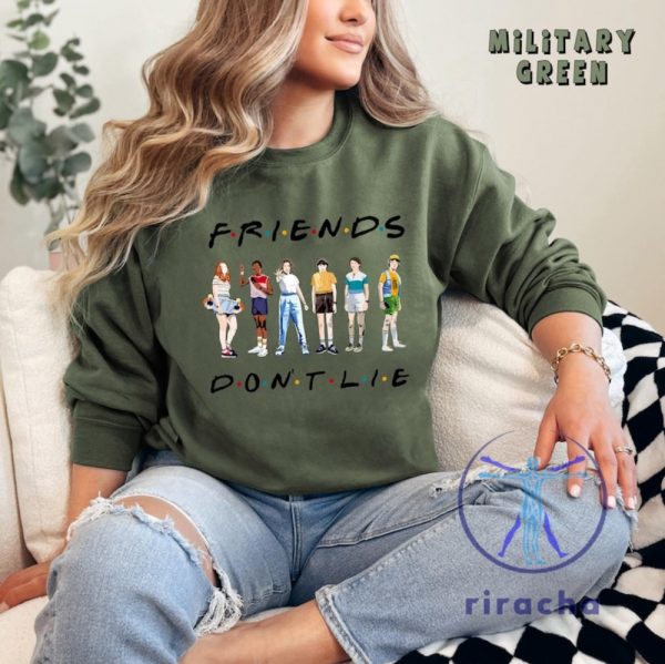 Friends Dont Lie Tshirt Hoodie Sweatshirt Hawkins High School Sweater Stranger Things Crewneck Unique riracha 1 2