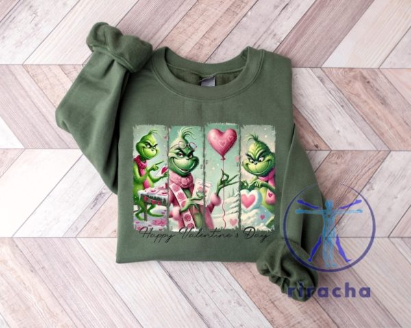 Funny Valentine Grinch Shirts Hoodie Sweatshirt Tee Gift For Him Her Cute Grinchy Crewneck Unique New riracha 1