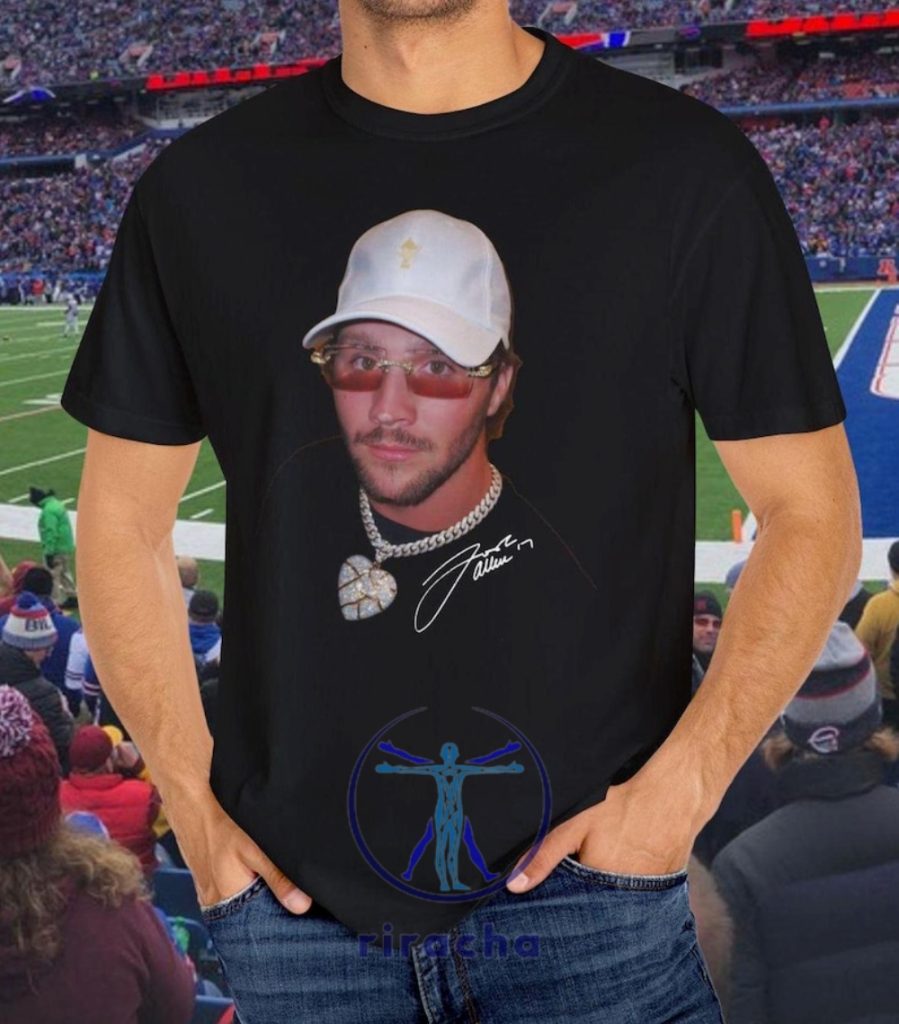 Josh Allen Iced Out Funny Vintage Tshirt Hoodie Sweater Buffalo Bills Mafia Retro 90S Tee Game Day Shirts Pullover New riracha 1