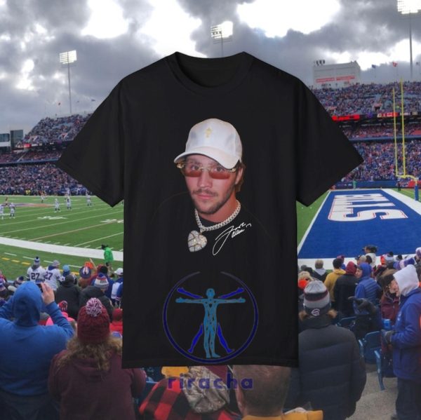 Josh Allen Iced Out Funny Vintage Tshirt Hoodie Sweater Buffalo Bills Mafia Retro 90S Tee Game Day Shirts Pullover New riracha 1 1