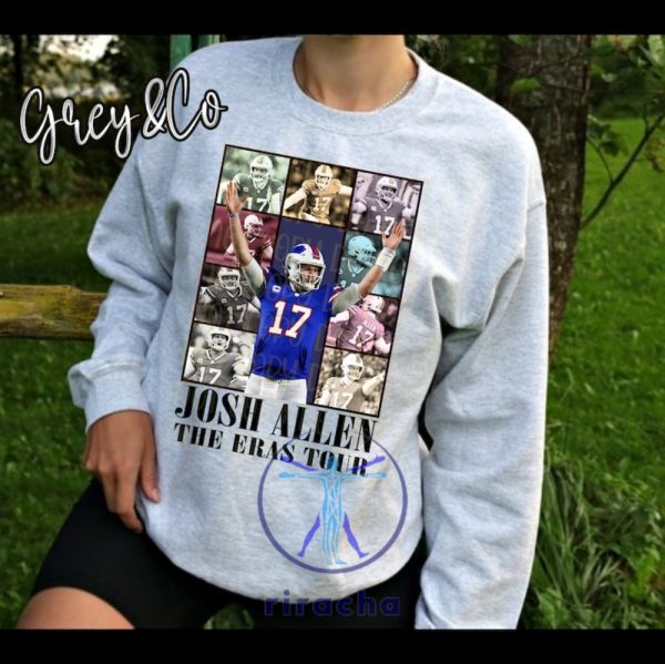 Josh Allen The Eras Tour Tshirt Sweatshirt Hoodie Bills Spirit Shirts Buffalo Bills Gift For Her Him Unique New riracha 1