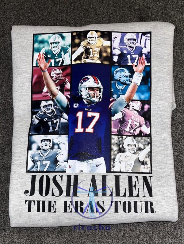 Josh Allen The Eras Tour Tshirt Sweatshirt Hoodie Bills Spirit Shirts Buffalo Bills Gift For Her Him Unique New riracha 1 1