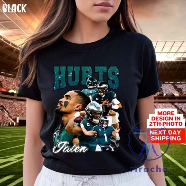 Vintage Jalen Hurts Philadelphia Football Shirts Jersey Crewneck Tee Gift For Fan Unique riracha 1