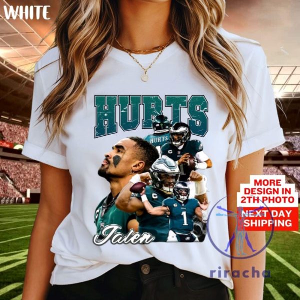 Vintage Jalen Hurts Philadelphia Football Shirts Jersey Crewneck Tee Gift For Fan Unique riracha 1 1