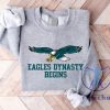 Eagles Dynasty Begins Sweatshirts Hoodie Tshirt Sweater 2025 Nfl Champs Crewneck Sweatshirts Trendy Super Bowl Winner Shirts riracha 1