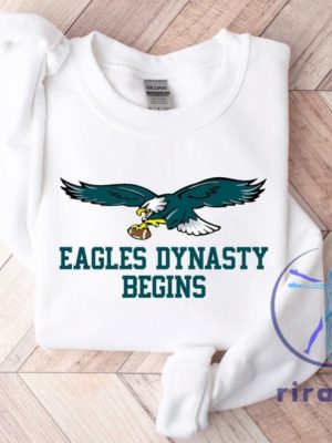 Eagles Dynasty Begins Sweatshirts Hoodie Tshirt Sweater 2025 Nfl Champs Crewneck Sweatshirts Trendy Super Bowl Winner Shirts riracha 1 1