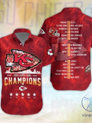 Kansas City Chiefs 2025 Super Bowl Lix Champions Hawaiian Shirt Aloha Button Up Shirts Gift For Him Her Unique riracha 1 1