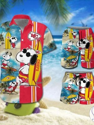 Snoopy And Kansas City Chiefs Hawaiian Shirt Aloha Button Up Shirt Gifts For Him Her Unique riracha 1 1