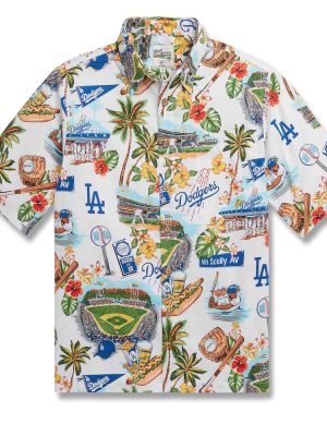 Reyn Spooner Los Angeles Dodger Scenic Hawaiian Shirt Button Up Aloha Shirts Gifts For Him Her Unique riracha 1 1