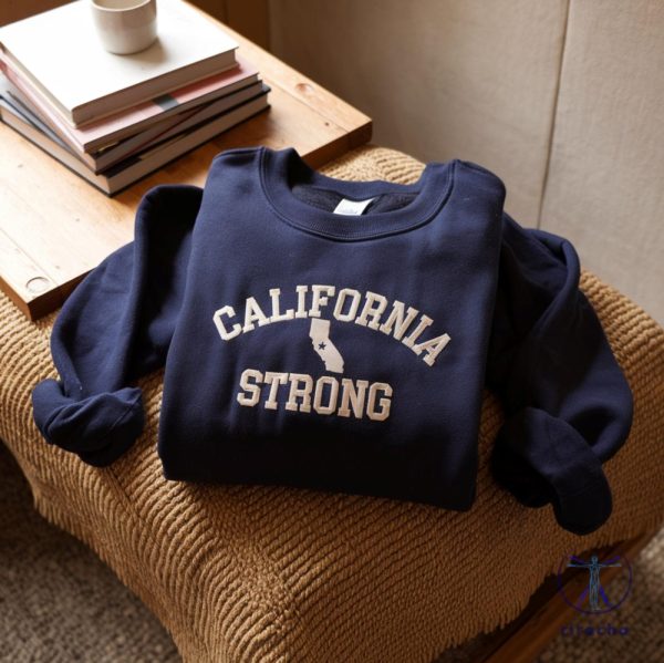 Embroidered California Strong Sweatshirt T Shirt Hoodie Embroidery Pray For Los Angels Crewneck Pullover New riracha 1