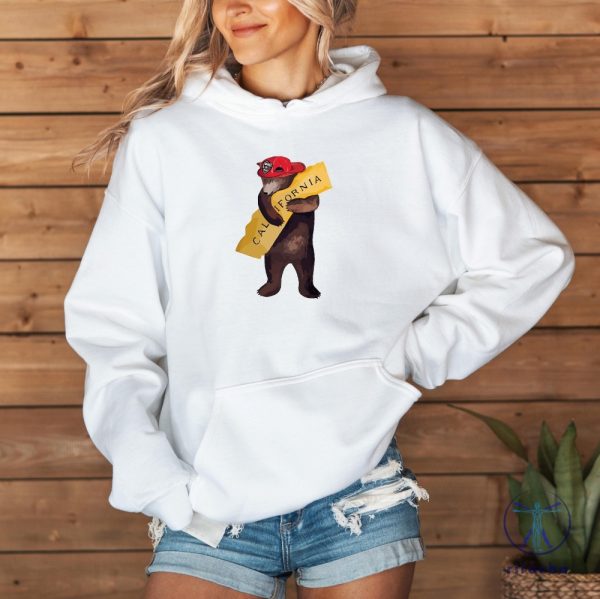 California Lover Bear Sweatshirt T Shirt Hoodie Tee Gift For Him Her I Stand With California Crewneck Unique riracha 1 1