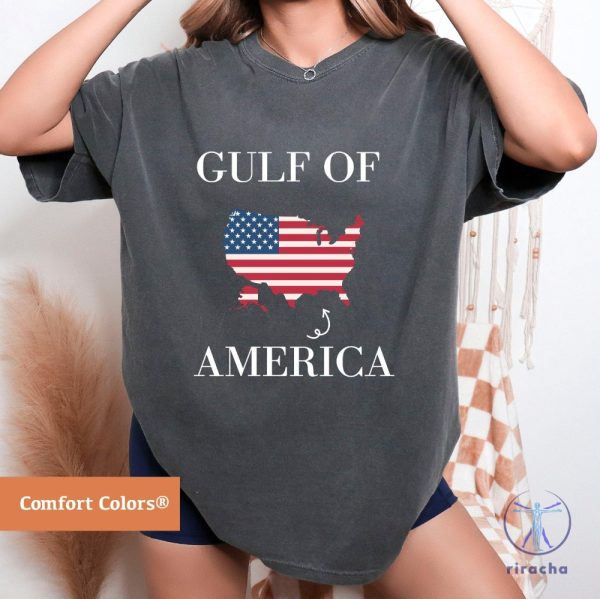 Gulf Of America Usa Flag Shirt Hoodie Sweatshirt Long Sleeve Shirts Gulf Of America Tshirt Gift For Men Women Unique riracha 1 1