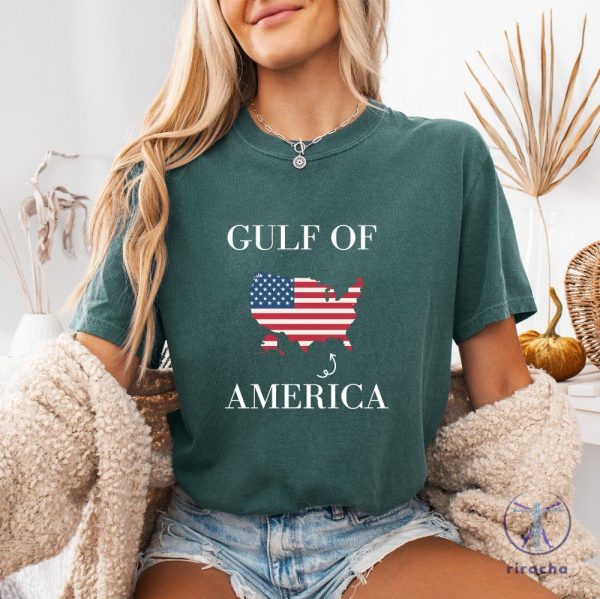 Gulf Of America Usa Flag Shirt Hoodie Sweatshirt Long Sleeve Shirts Gulf Of America Tshirt Gift For Men Women Unique riracha 1 2