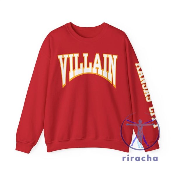 Villain Kansas City Chiefs Crewneck Hoodie Sweatshirt Tee Gift For Fan 3 Times Red Villain Chief Sweater Unique riracha 1