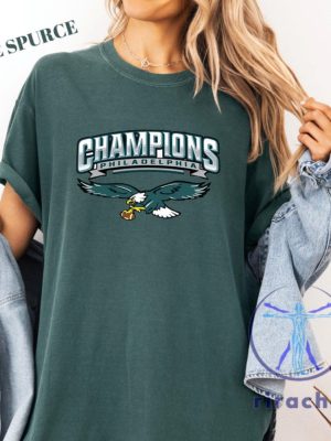 Champions Philadelphia Eagles T Shirt Hoodie Sweatshirt Tee Gift For Men Women Apparel Super Bowl Lix Champs Pullover Unique riracha 1 1