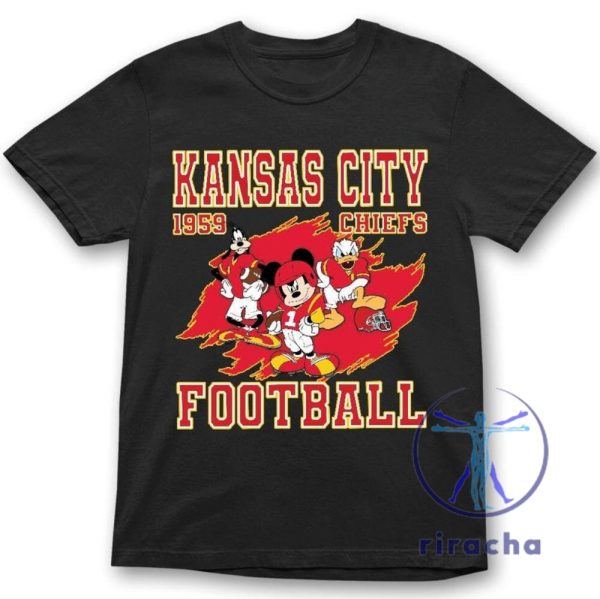 Disney Mickey Donald Kansas City Chiefs T Shirt Hoodie Sweatshirt Tee Gift For Men Women Crewneck Unique riracha 1 1