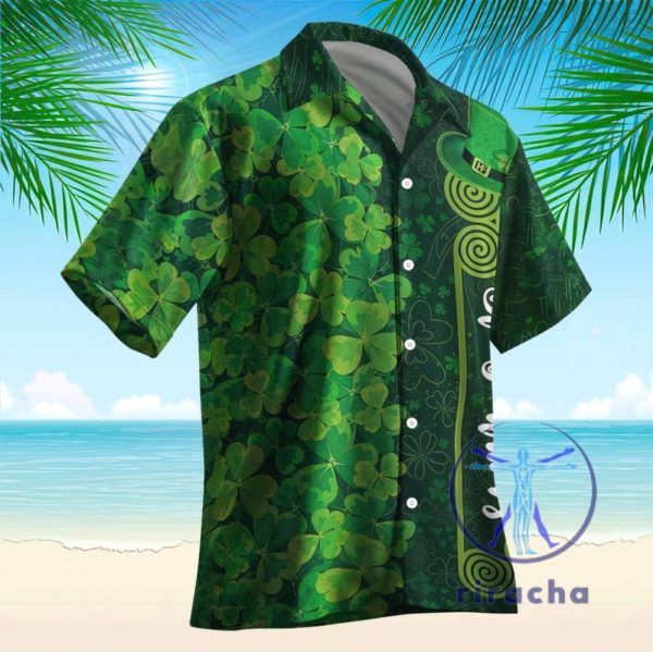 Happy St Patricks Day Hawaiian Shirt Button Up Aloha Shirts Green Lucky Hawaii Summer Gift For Fan Men Women Unique riracha 1 1