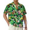 Disney Mickey And Minie St Patricks Day Green Hawaiian Shirt Aloha Button Up Shirts Mickey And Friends Irish Day Gift riracha 1