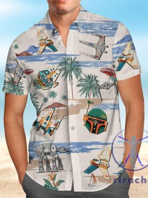 Star Wars Button Up Shirt Hawaiian Aloha Shirts At At Walker Beach Darth Vader Hawaii Gift For Men Women riracha 1 1