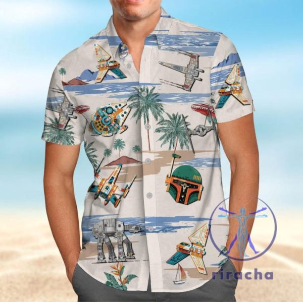 Star Wars Button Up Shirt Hawaiian Aloha Shirts At At Walker Beach Darth Vader Hawaii Gift For Men Women riracha 1 1