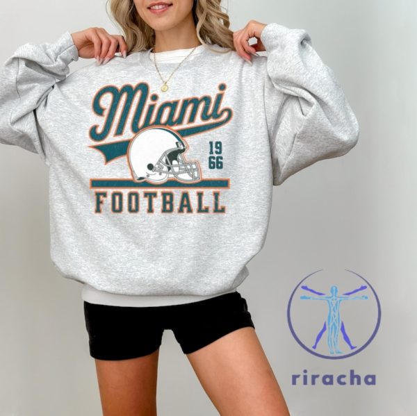 Miami Dolphins Vintage Sweatshirt Hoodie T Shirt Tee Gift For Men Women Crewneck Croquette Bow Miami Football Tshirt Unique riracha 1